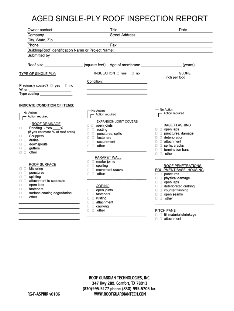 Roof Inspection Report Fillable – Fill Online, Printable Within Roof Inspection Report Template