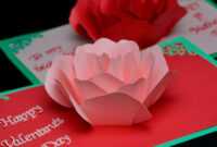 Rose Flower Pop Up Card Template | Paper/fabric Flowers regarding Diy Pop Up Cards Templates