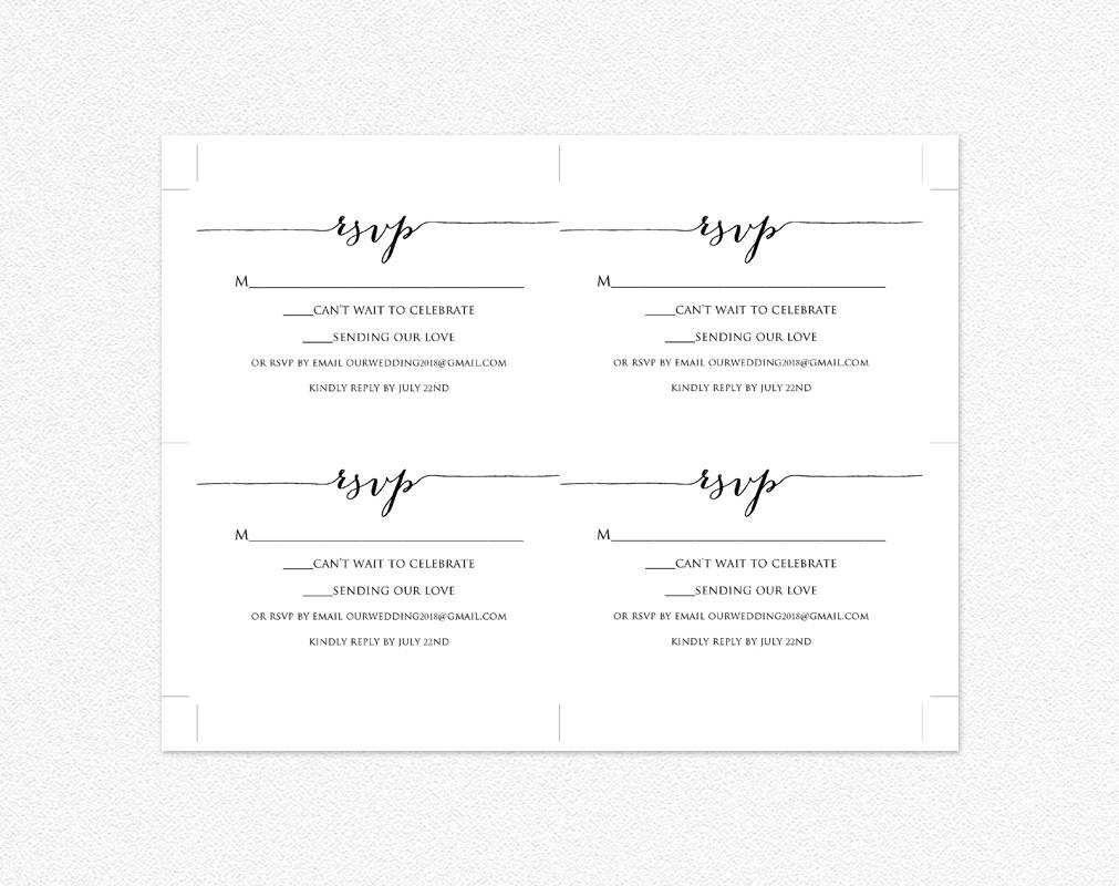 Rsvp Card Printable Template · Wedding Templates And Printables With Regard To Template For Rsvp Cards For Wedding