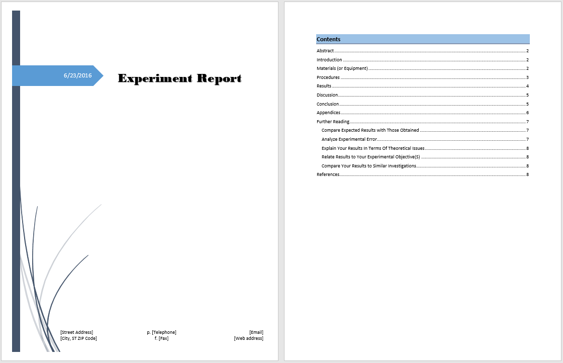 Rtf] Word Template Report For Word Document Report Templates