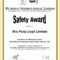 Safety Recognition Certificate Template – Bizoptimizer Throughout Safety Recognition Certificate Template