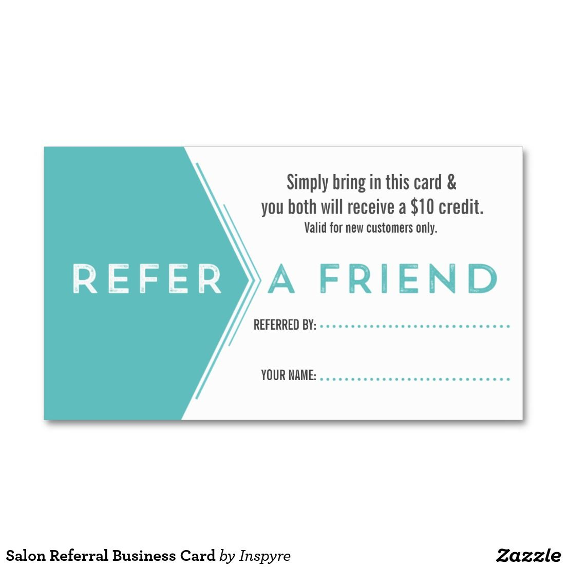 Salon Referral Business Card | Zazzle | Referral Cards Regarding Referral Card Template Free