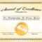 Sample Certificate Of Recognition For Outstanding Students With Sample Certificate Of Recognition Template