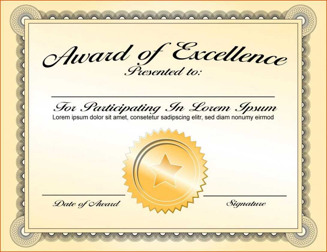 Sample Certificate Of Recognition For Outstanding Students With Sample Certificate Of Recognition Template