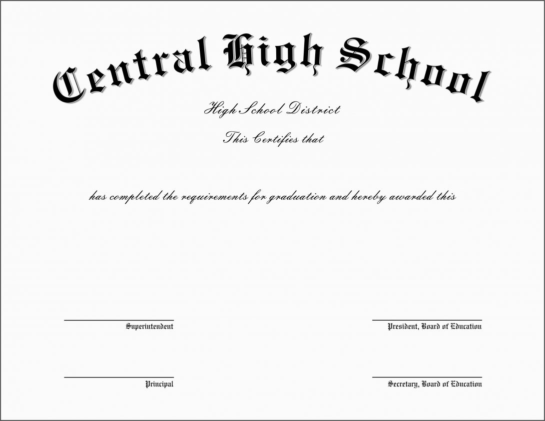 Sample Of School Graduation Certificate Fresh Ged Template With Regard To Ged Certificate Template Download