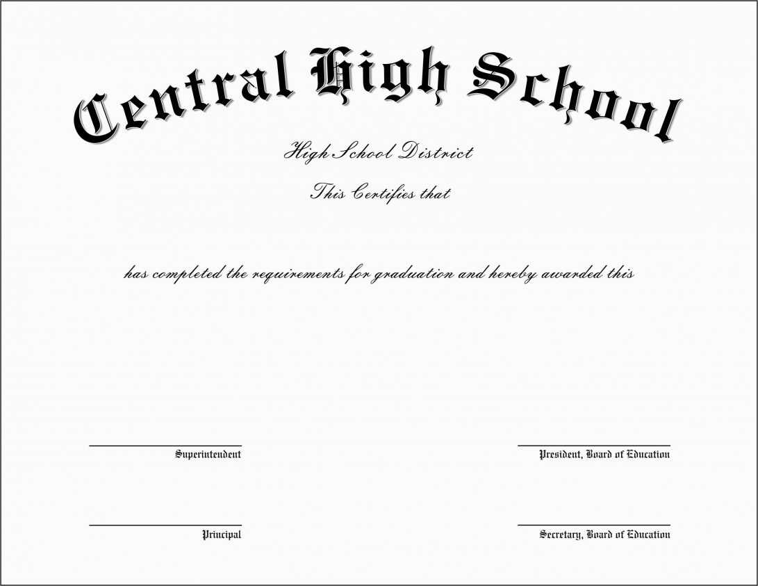 Sample Of School Graduation Certificate Fresh Ged Template With Regard To Ged Certificate Template Download