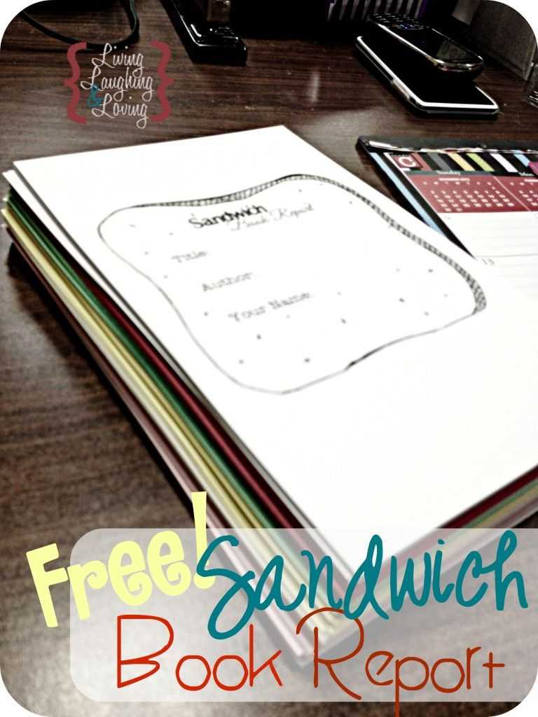 Sandwich Book Report" Template For A Book About A Famous For Sandwich Book Report Template