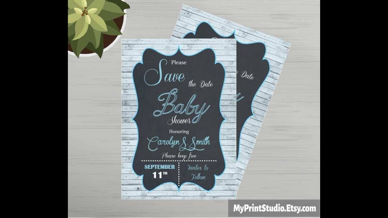 Save The Date Baby Shower Card Template Made In Ms Word With Regard To Save The Date Template Word