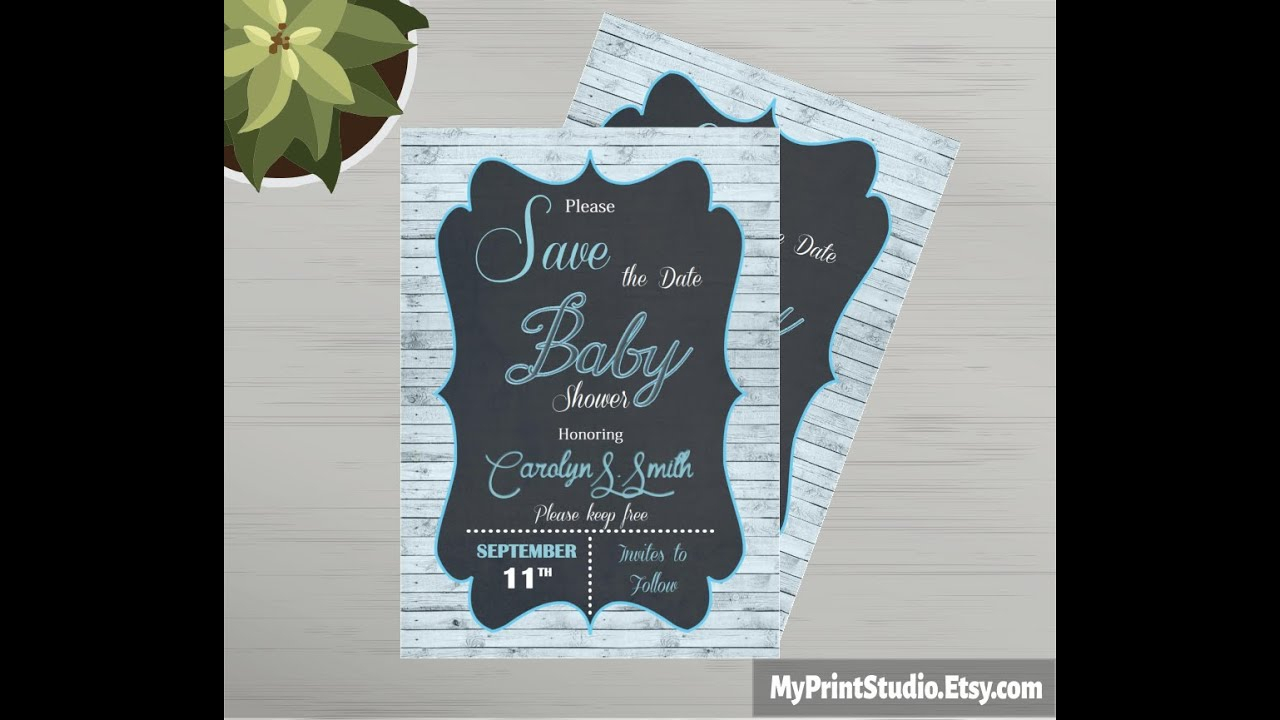 Save The Date Baby Shower Card Template Made In Ms Word Within Save The Date Templates Word