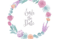 Save The Date Card Template Decorated With Round within Save The Date Cards Templates
