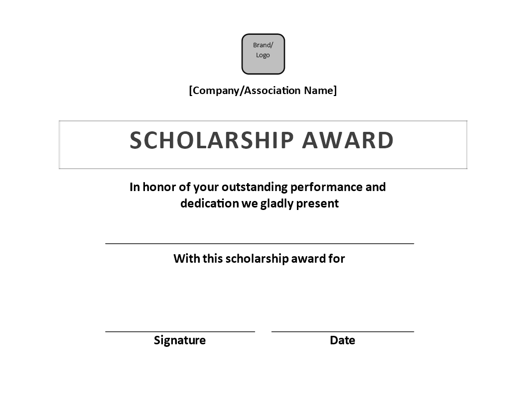 Scholarship Award Certificate Sample | Templates At With Regard To Scholarship Certificate Template