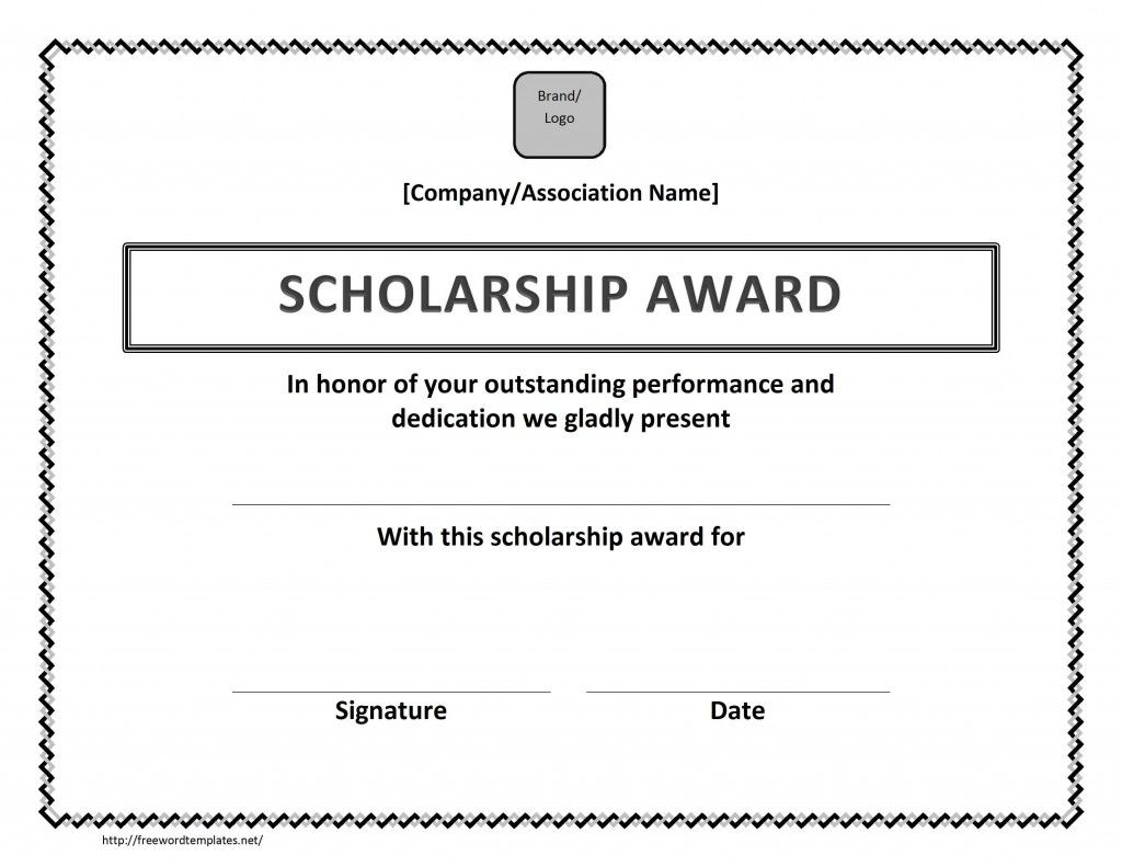 Scholarship Award Certificate Template | Scholarship Intended For Scholarship Certificate Template