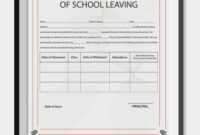 School Leaving Certificate Template | Certificate Templates regarding School Leaving Certificate Template