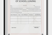 School Leaving Certificate Template | Certificate Templates within Leaving Certificate Template