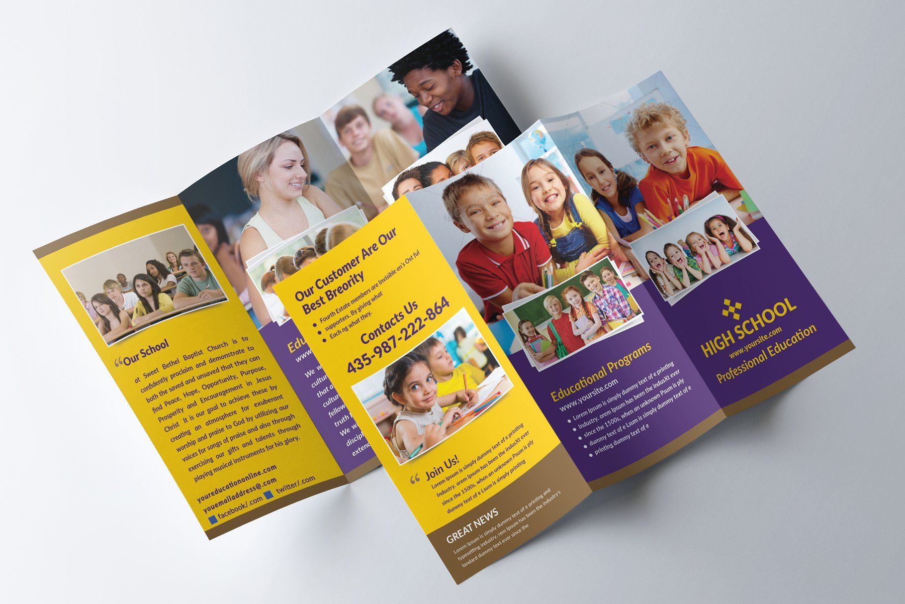 School Trifold Brochure #trifold#school#templates#brochure For Tri Fold School Brochure Template