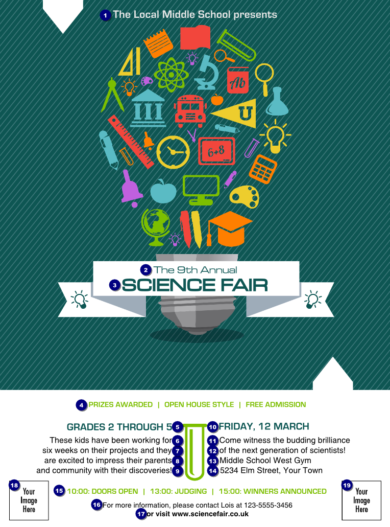 Science Fair Flyer | Science Fair Flyer - Ticket Printing Inside Science Fair Banner Template