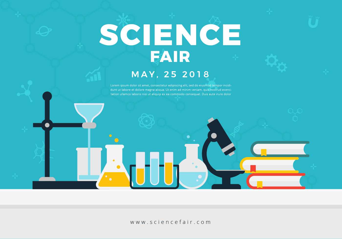 Science Fair Poster Banner – Download Free Vectors, Clipart For Science Fair Banner Template