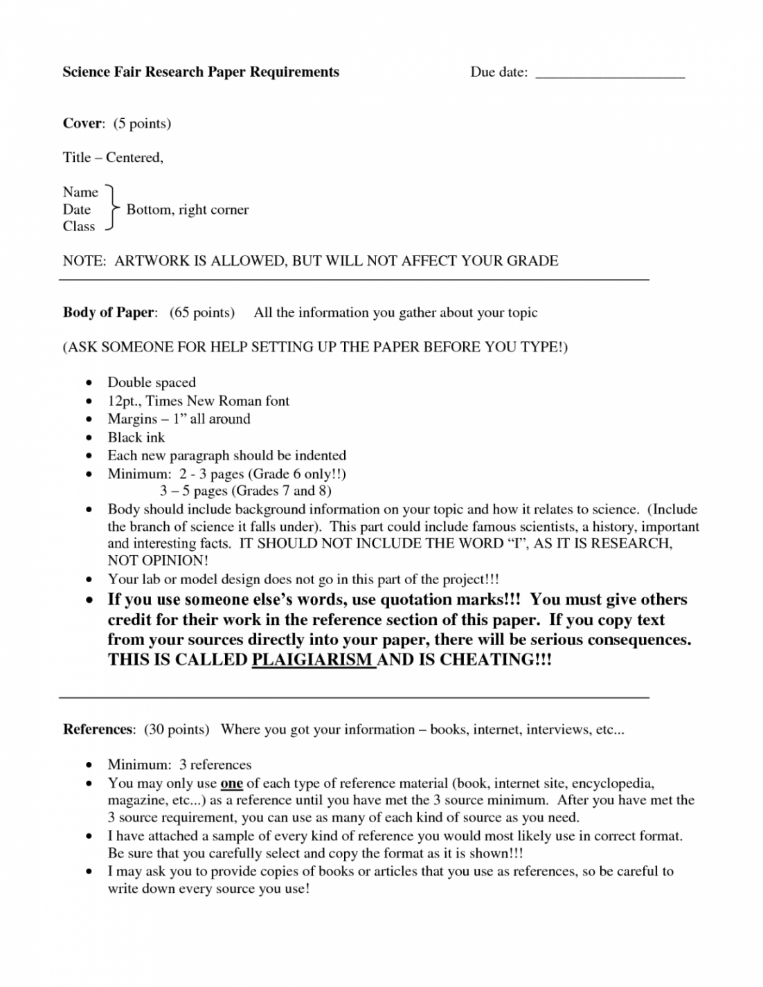Science Fair Project Report Template Intended For Research Project Report Template