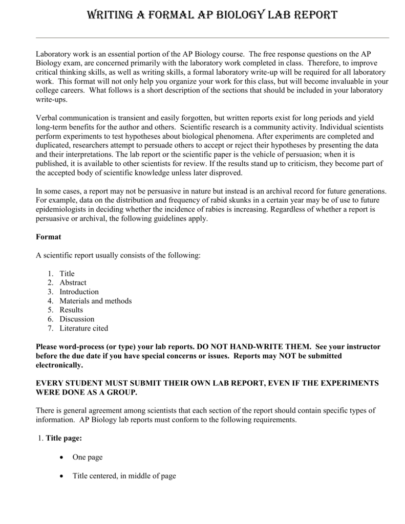 Science Lab Report Template - Pc|Mac Pertaining To Lab Report Template Word