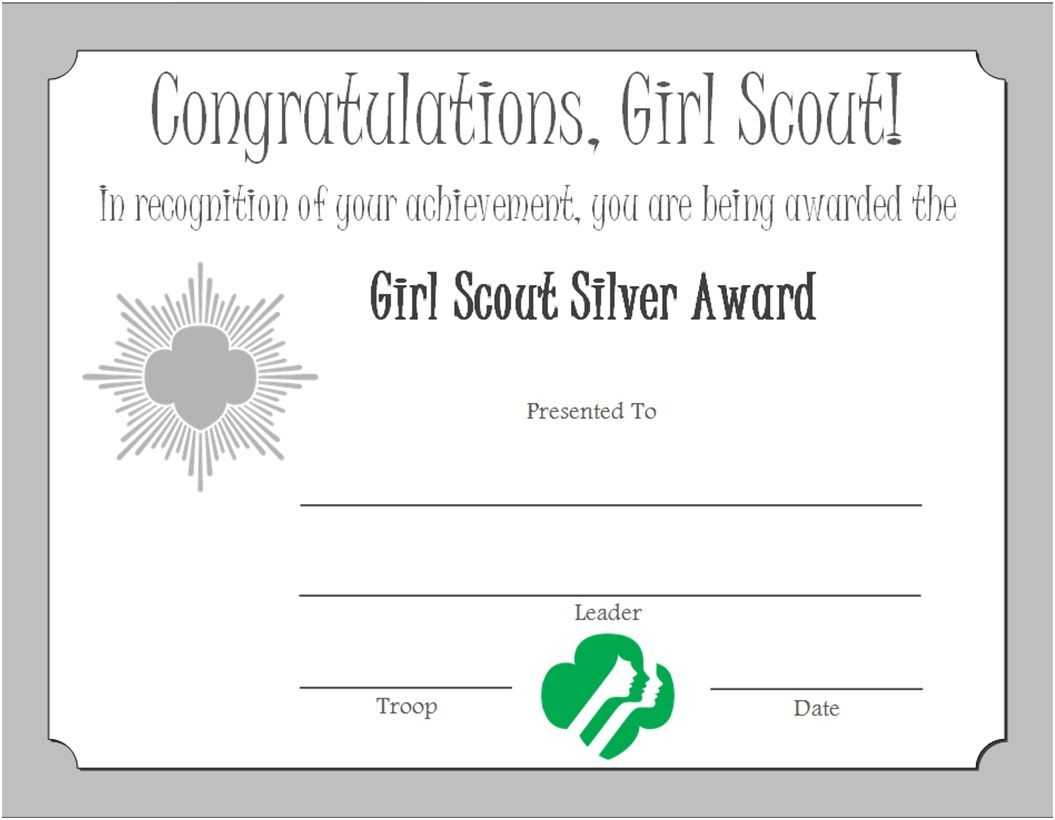 Scout Certificates Template Girl Award Certificate Templates In Update Certificates That Use Certificate Templates