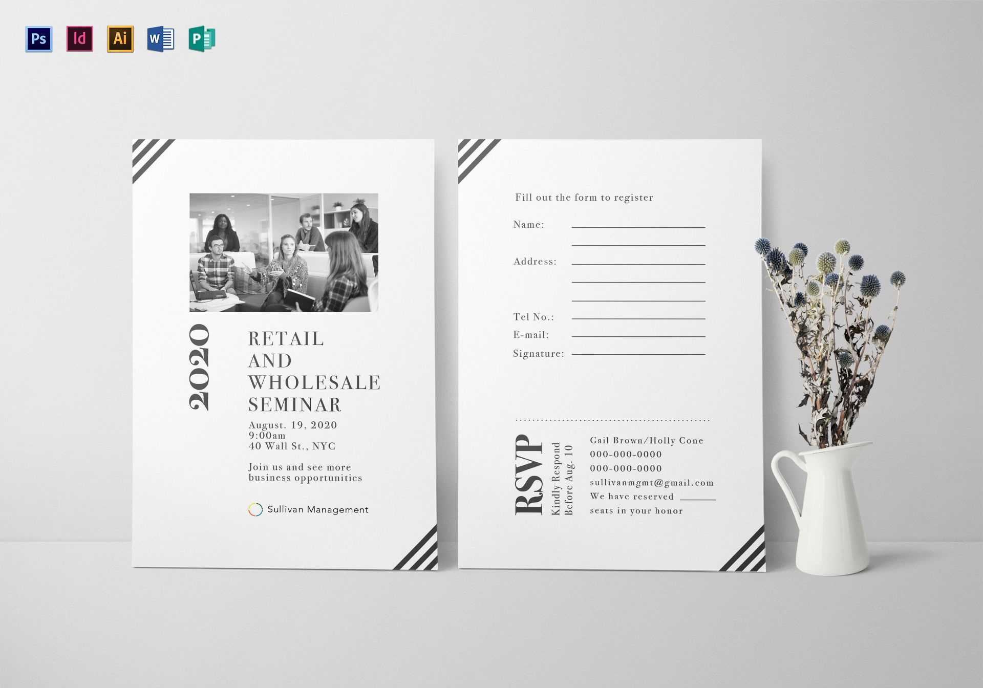 Seminar Invitation Card Template Regarding Seminar Invitation Card Template