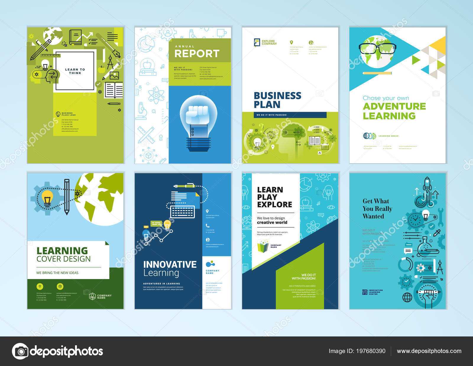 Set Brochure Design Templates Subject Education School With Brochure Design Templates For Education