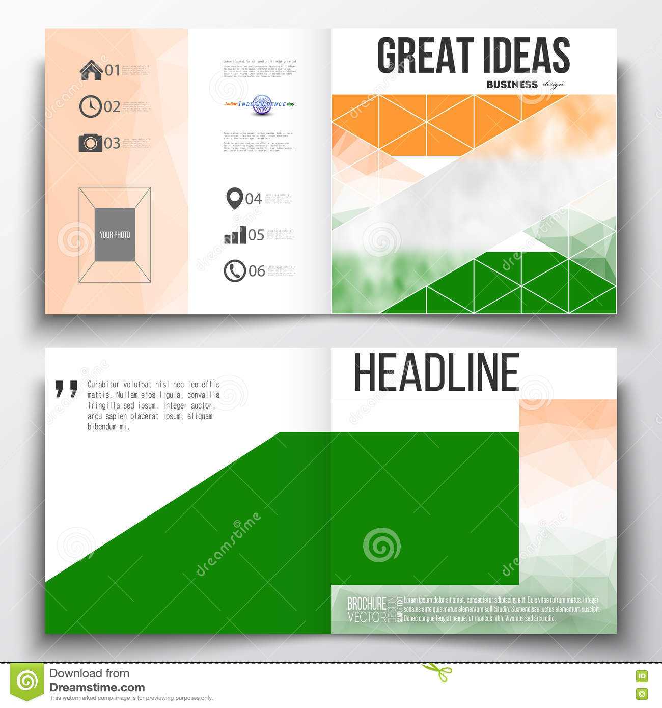 Set Of Annual Report Business Templates For Brochure Pertaining To Ind Annual Report Template