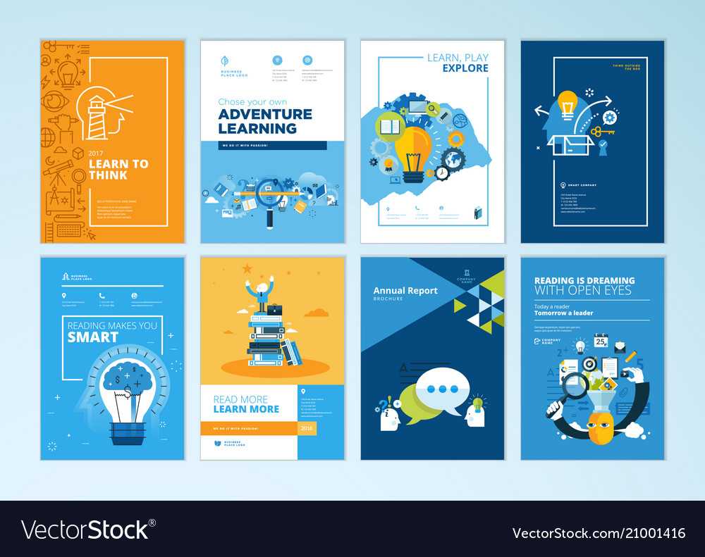 Set Of Brochure Design Templates Of Education Regarding Brochure Design Templates For Education