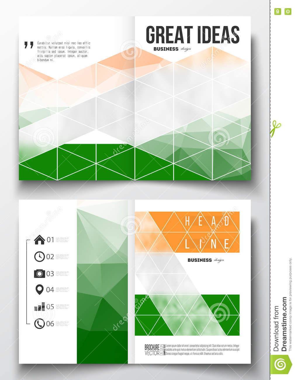 Set Of Business Templates For Brochure, Magazine, Flyer With Regard To Ind Annual Report Template