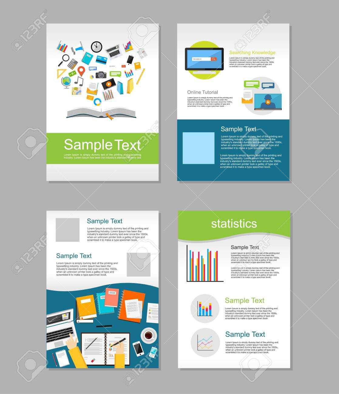 Set Of Flyer. Brochure Design Templates. Education Infographic.. Inside E Brochure Design Templates