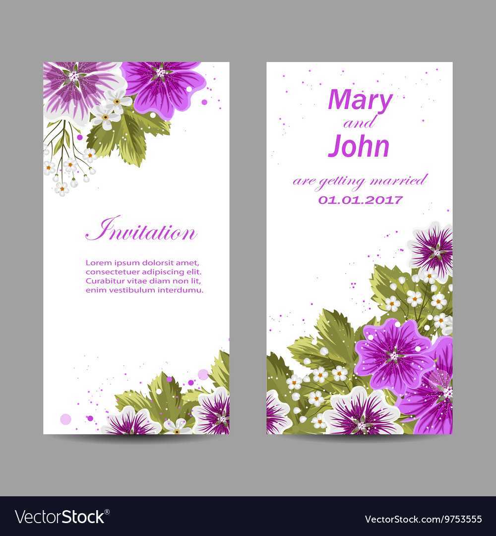 Set Of Wedding Invitation Cards Design In Invitation Cards Templates For Marriage