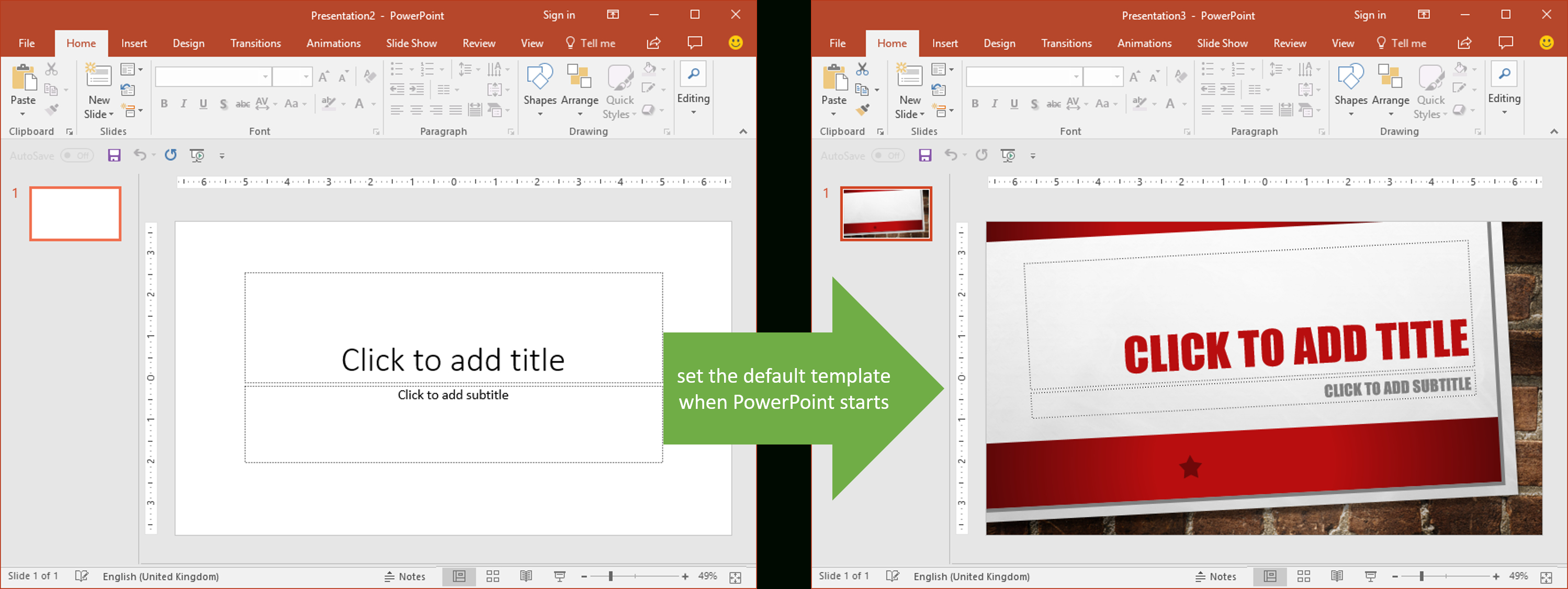 Set The Default Template When Powerpoint Starts | Youpresent In Powerpoint 2013 Template Location