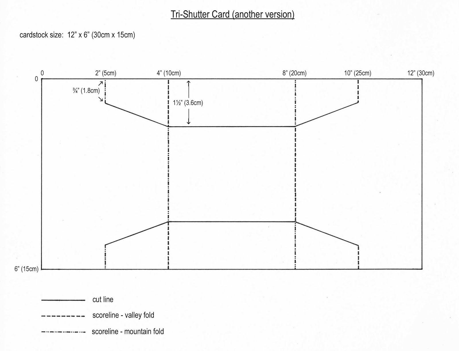 Shaped Tri Shutter Card Template. | Just Templates | Card Intended For Three Fold Card Template
