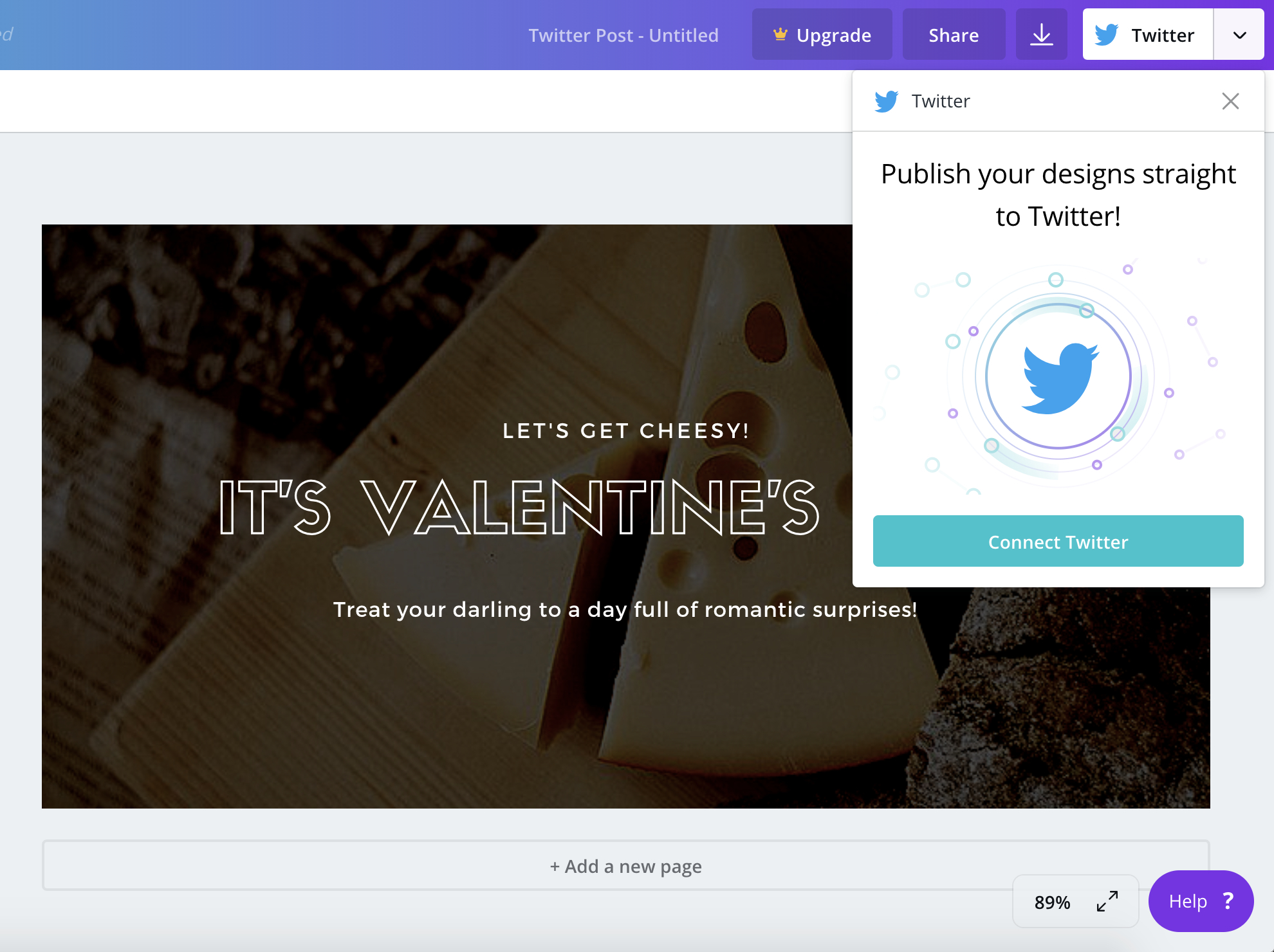 Share To Twitter – Canva Help Center Within Blank Twitter Profile Template