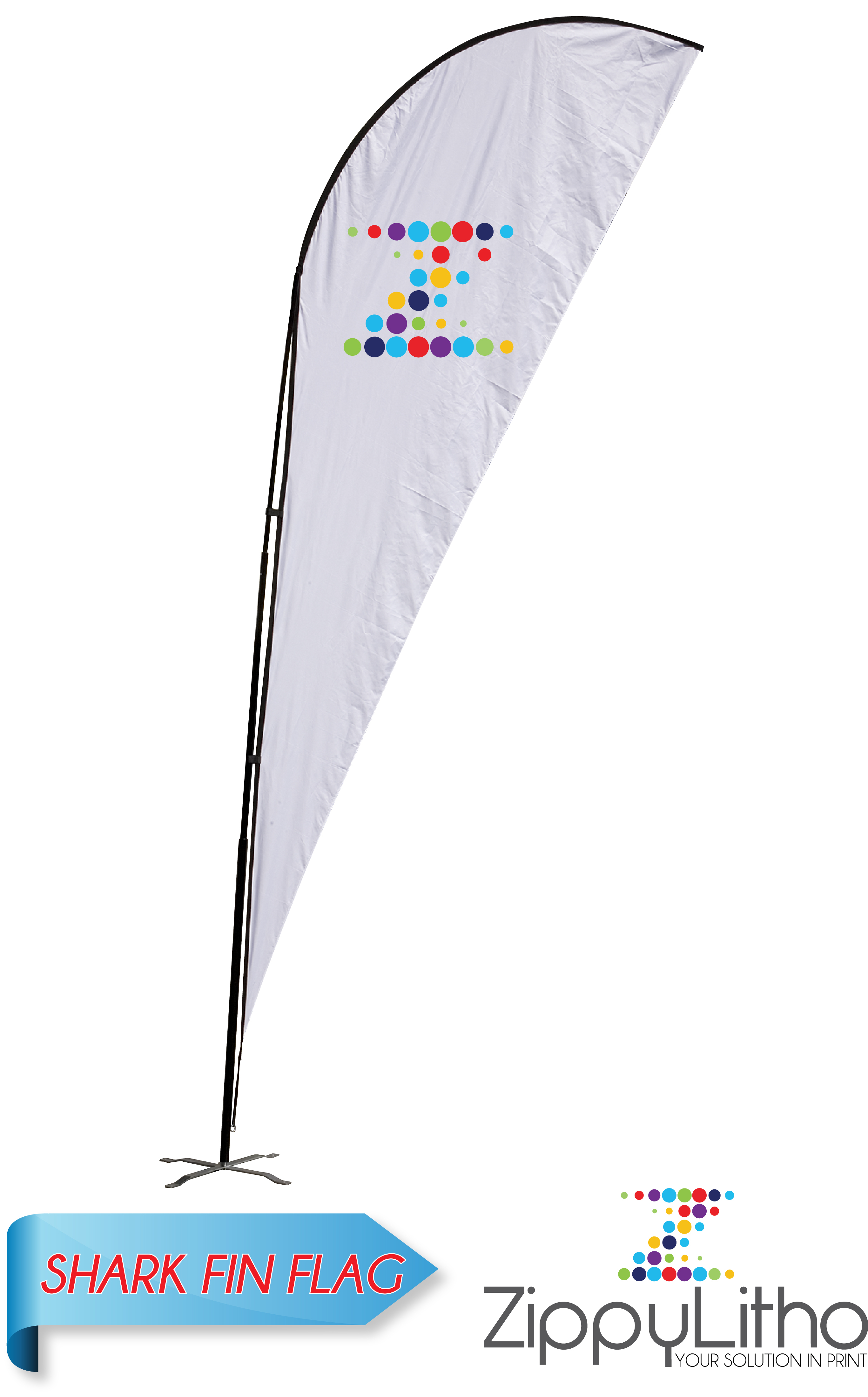 Shark Fin Flag | Zippy Litho With Sharkfin Banner Template