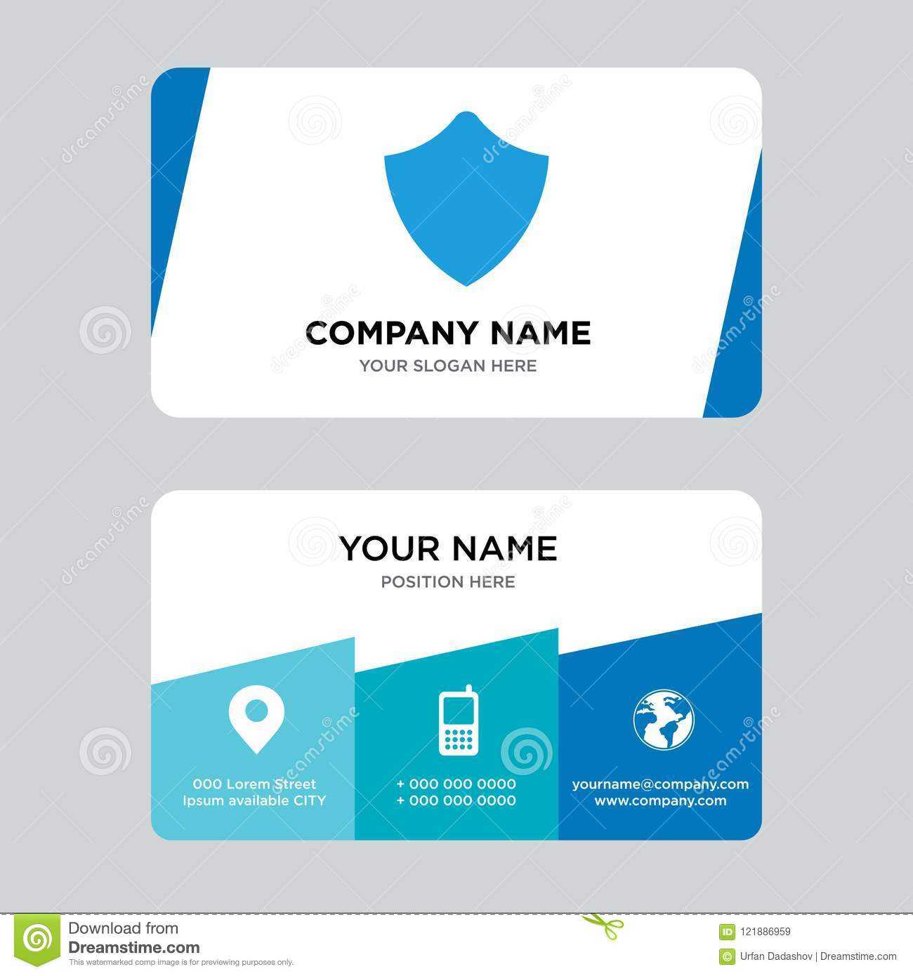 Shield Business Card Design Template, Visiting For Your Pertaining To Shield Id Card Template