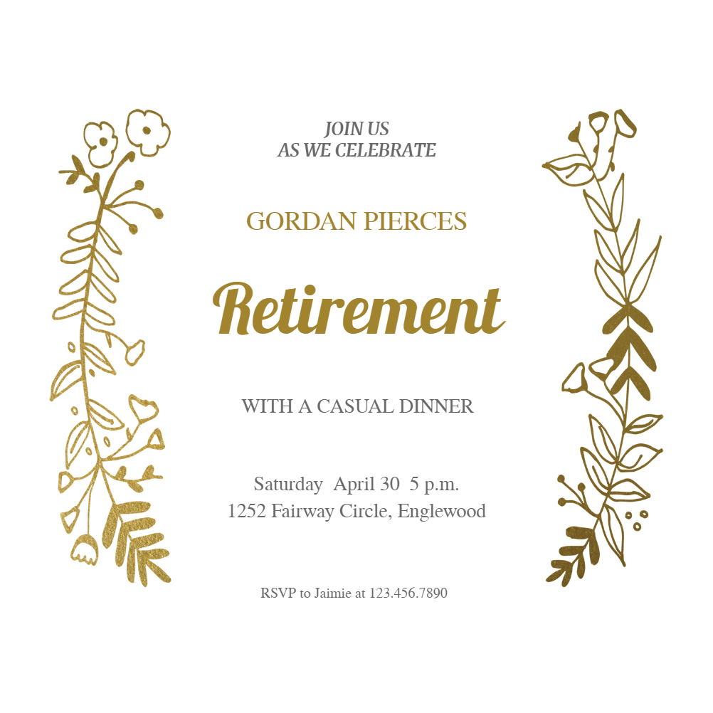 Sideside Gold – Free Retirement & Farewell Party In Farewell Certificate Template