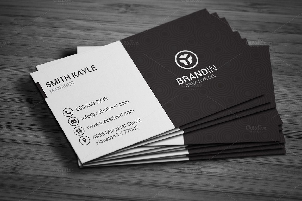 Simple Black & White Business Cardmadearslan On Within Black And White Business Cards Templates Free