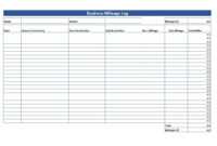 Simple Mileage Log - Free Mileage Log Template Download pertaining to Mileage Report Template