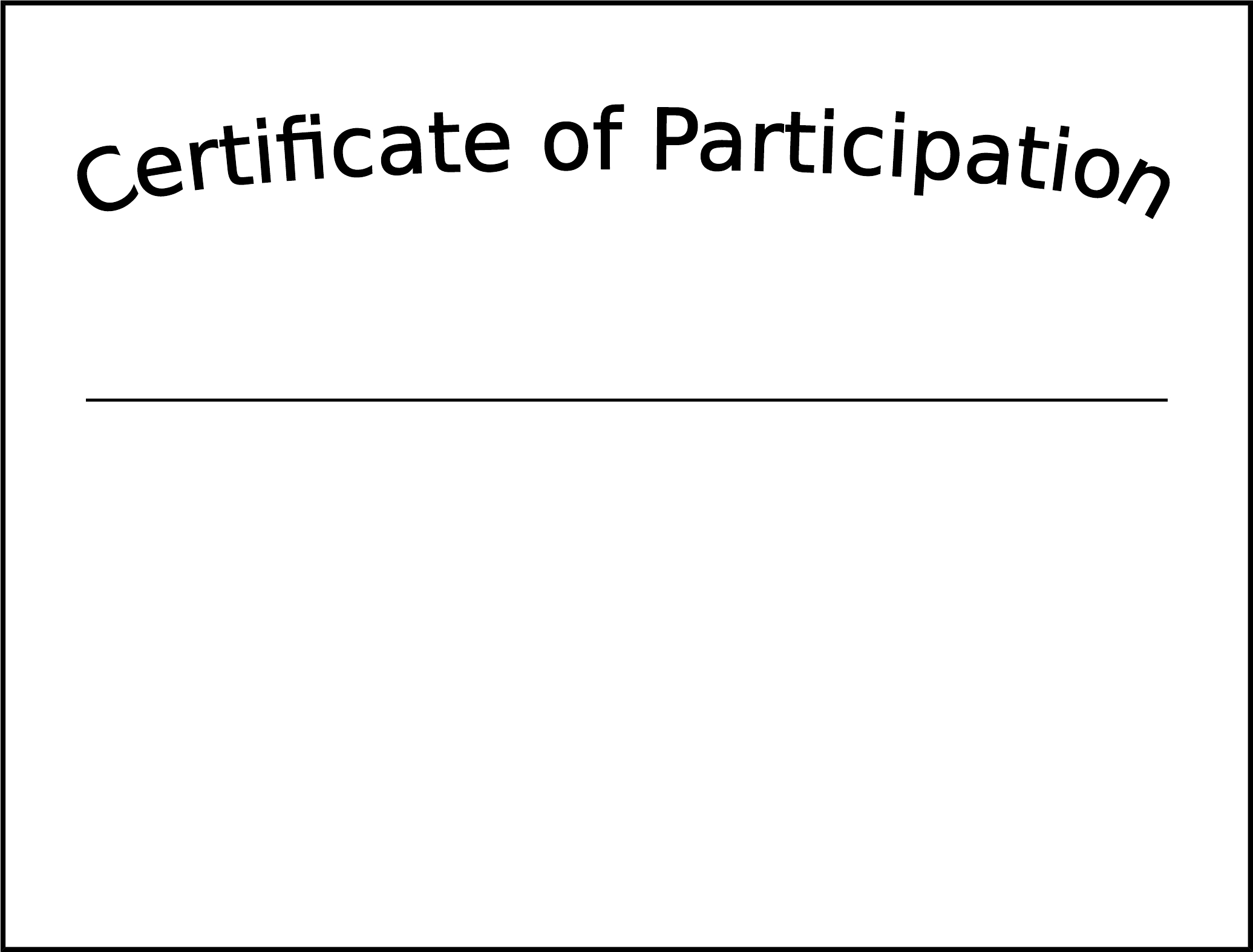 Simple Participation Certificate Template Free Download For Generic Certificate Template