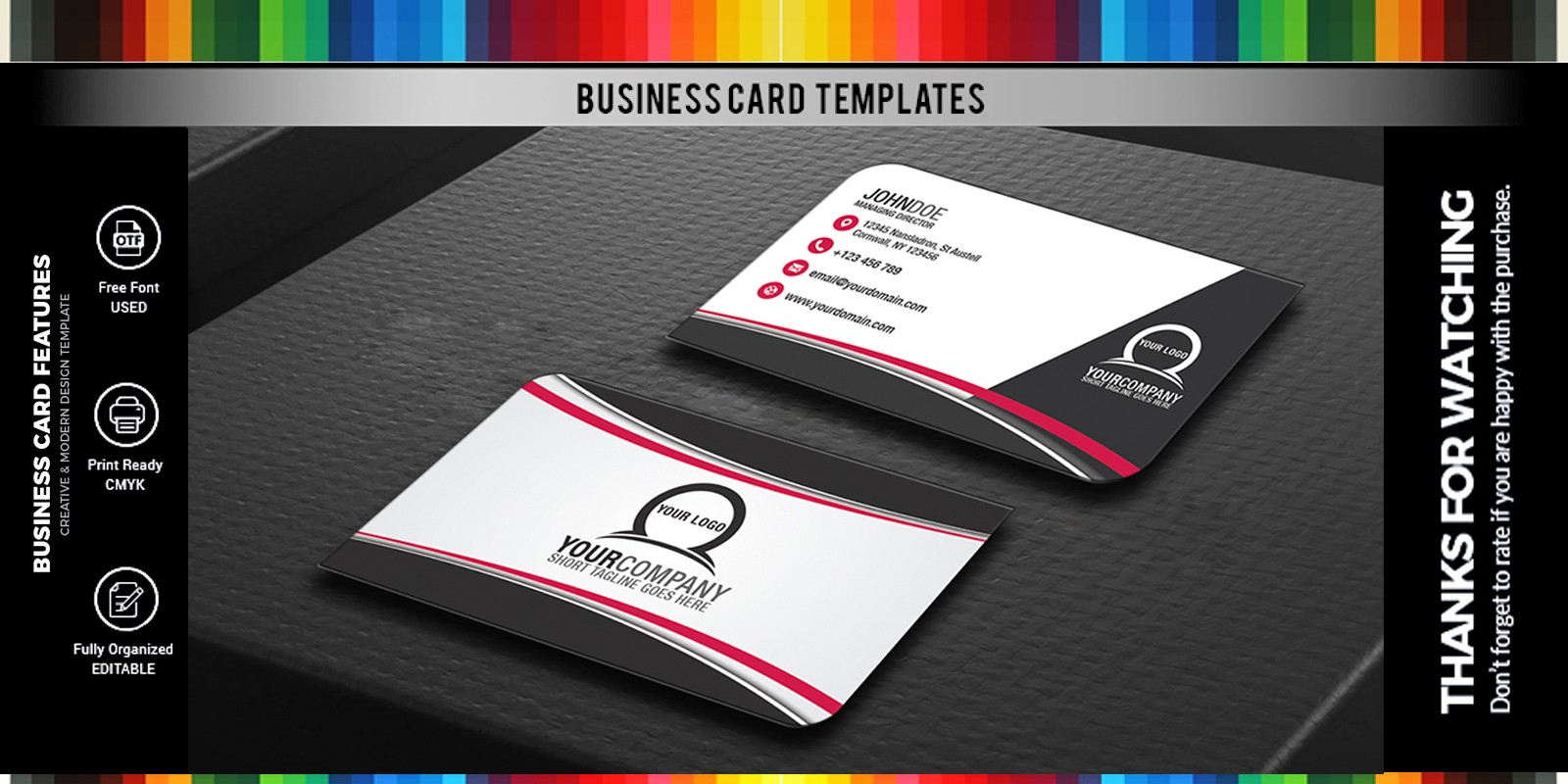 Simple Professional Business Card Design – Style 2 Within Designer Visiting Cards Templates