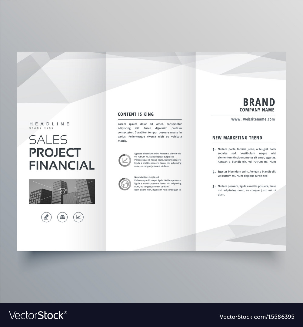 Simple Trifold Brochure Template Design With Throughout One Page Brochure Template