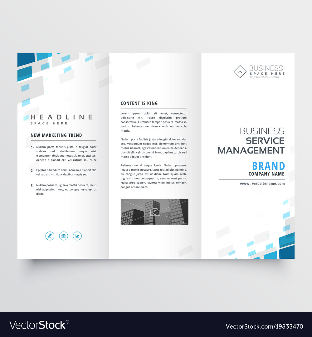Simple Trifold Business Brochure Template Design Pertaining To One Page Brochure Template