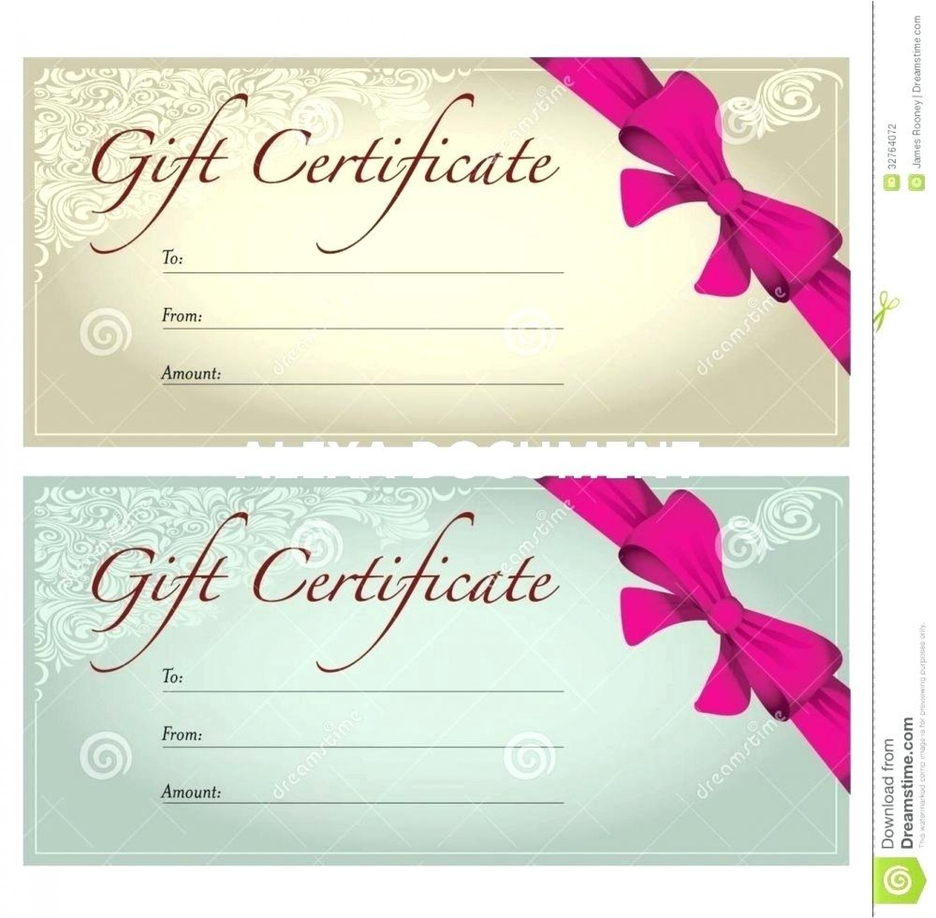 Singular Salon Gift Certificates Templates Template Ideas In Salon Gift Certificate Template