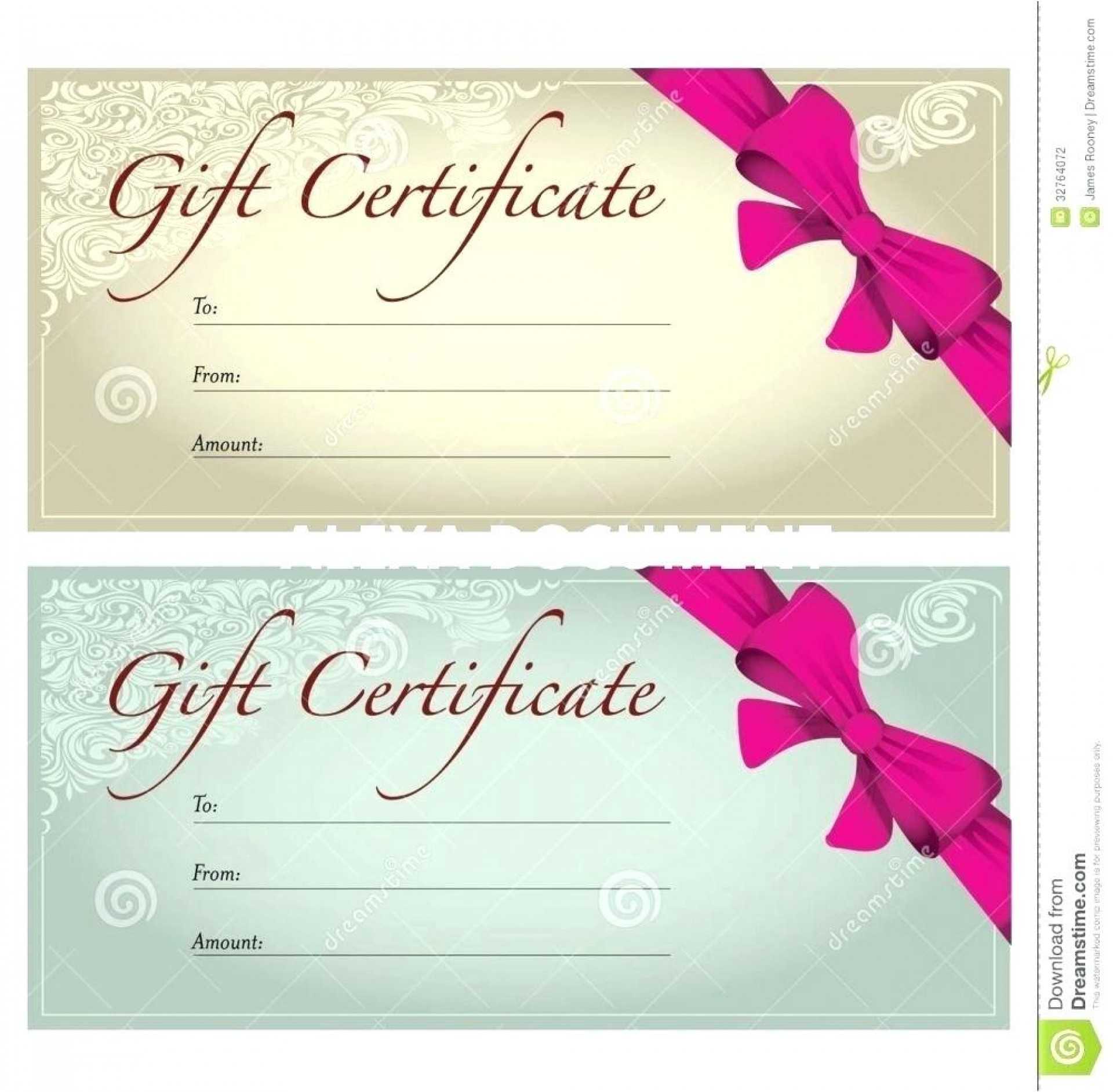 Singular Salon Gift Certificates Templates Template Ideas In Salon Gift Certificate Template