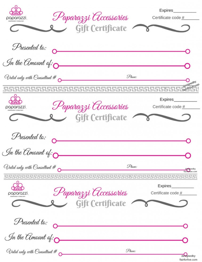 Singular Salon Gift Certificates Templates Template Ideas With Salon Gift Certificate Template