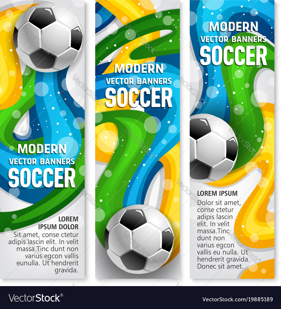 Soccer Ball Banner Of Football Sport Club Template Intended For Sports Banner Templates
