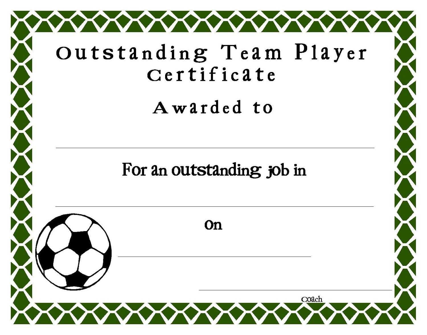 Soccer Certificate Templates Blank | K5 Worksheets | Sports With Athletic Certificate Template