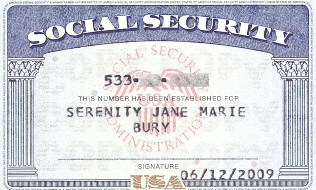Editable Social Security Card Template