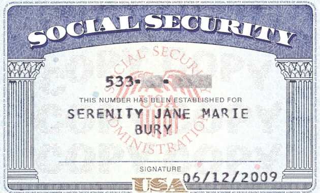 Editable Social Security Card Template